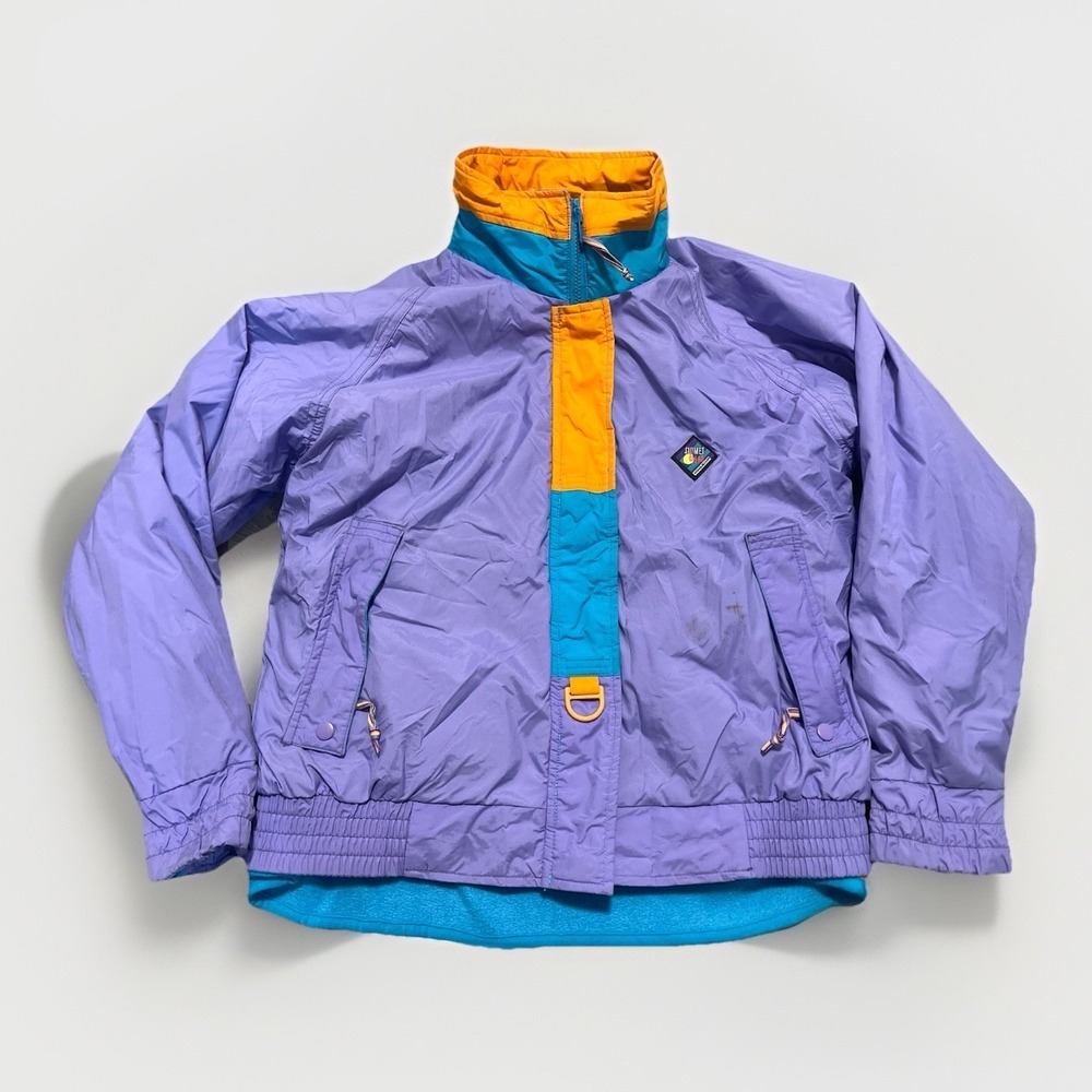 Vintage Woolrich‎ Jacket Womens Sigmet Gear Color Block Sz M Windbreaker 80s 90s